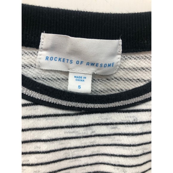 Rockets of awesome size 5 Grey & black French Terry dress - Picture 2 of 5